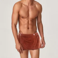 Men's Bath Towel Wearable and Wrapable Soft and Absorbent Extra-large Size Bathrobe-style Home-use Short Towel