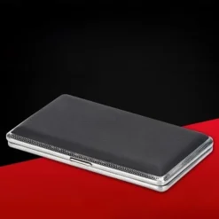 Men's Cigarette Case with Elastic Strap, Portable, Mixed Pattern Designs, Holds 20 Cigarettes