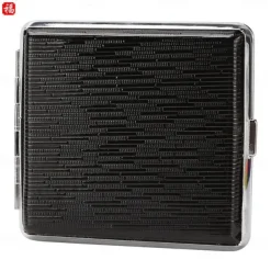 Men's Cigarette Case with Elastic Strap, Portable, Mixed Pattern Designs, Holds 20 Cigarettes