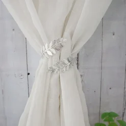 Mental Curtain Tie Backs Drapery Tiebacks Holdbacks Modern Metal Leaf Buckle Decorative Draperies Window Treatments 1 Pcs