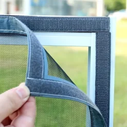 Mesh Screen Mosquito Nets For Windows, Summer Insect-proof Curtains, Removable Household Screen Doors, Invisible Custom Zipper Mosquito Nets Adjustable Screen Window