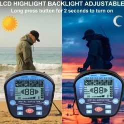 Metal Detector for Adults Professional, Detector De Metales for Gold and Silver with LCD Display, 5 Mode, Waterproof with 10