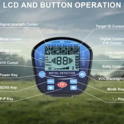 Metal Detector for Adults Professional, Detector De Metales for Gold and Silver with LCD Display, 5 Mode, Waterproof with 10