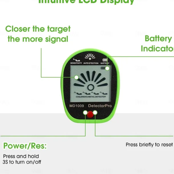Metal Detector for Kids, Adjustable MD1009 Metal Detector Kit