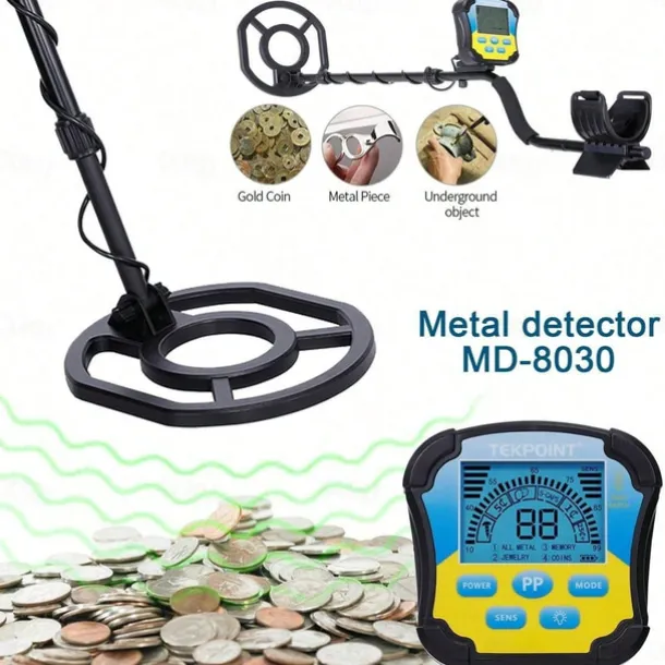 Metal Detector, Handheld Underground Metal Detector MD-8030 High Sensitivity Gold Digr Treasure Hunter Finder Pinpoint Detector,for Gold Detecting