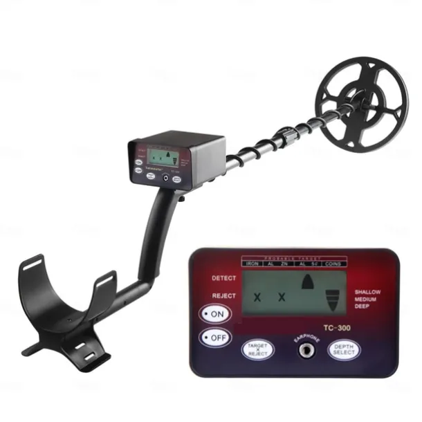 Metal Detector, TC-300 Underground Metal Detector Gold Detectors Treasure Finder Detector Circuit Metales High Sensitivity Waterproof Lightweight(TC-300)