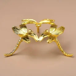 Metal Dragonfly Crystal Ball Stand, Compatible Glass Sphere Holder For Office, Home Decor, Party, Bedroom, Living Room Decoration