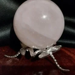 Metal Dragonfly Crystal Ball Stand, Compatible Glass Sphere Holder For Office, Home Decor, Party, Bedroom, Living Room Decoration