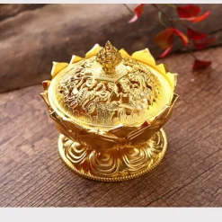 Metal Lotus Incense Burner, Perfect For Dining Room, Bedroom, Bathroom & Home Decor
