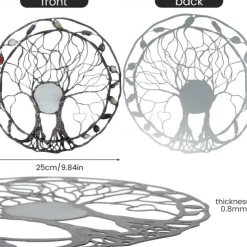 Metal Tree Of Life Ring Wrought Iron Ring Of Life Garden Crafts Wall Decoraiton Patio Yard Crafts Accessory