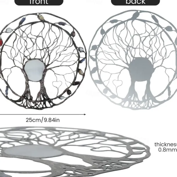 Metal Tree Of Life Ring Wrought Iron Ring Of Life Garden Crafts Wall Decoraiton Patio Yard Crafts Accessory