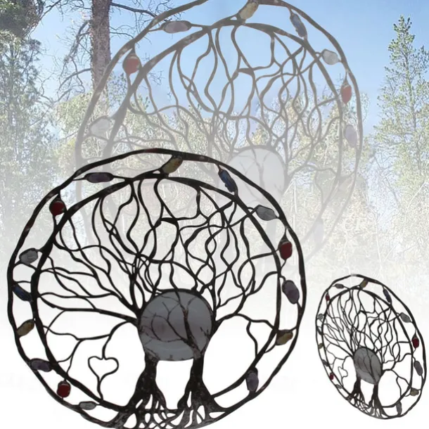 Metal Tree Of Life Ring Wrought Iron Ring Of Life Garden Crafts Wall Decoraiton Patio Yard Crafts Accessory