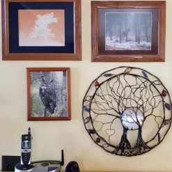 Metal Tree Of Life Ring Wrought Iron Ring Of Life Garden Crafts Wall Decoraiton Patio Yard Crafts Accessory