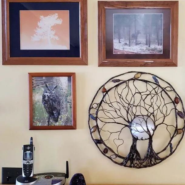 Metal Tree Of Life Ring Wrought Iron Ring Of Life Garden Crafts Wall Decoraiton Patio Yard Crafts Accessory