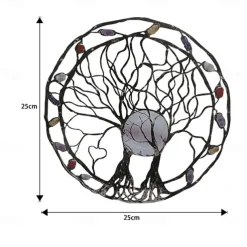 Metal Tree Of Life Ring Wrought Iron Ring Of Life Garden Crafts Wall Decoraiton Patio Yard Crafts Accessory