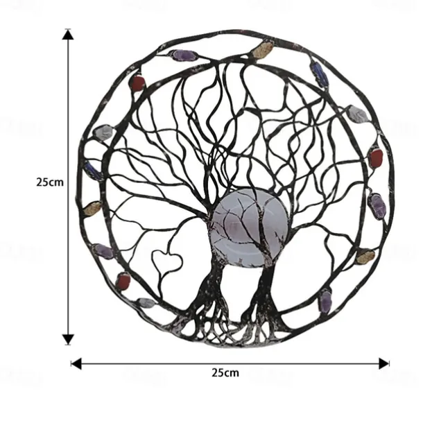 Metal Tree Of Life Ring Wrought Iron Ring Of Life Garden Crafts Wall Decoraiton Patio Yard Crafts Accessory