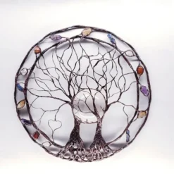 Metal Tree Of Life Ring Wrought Iron Ring Of Life Garden Crafts Wall Decoraiton Patio Yard Crafts Accessory