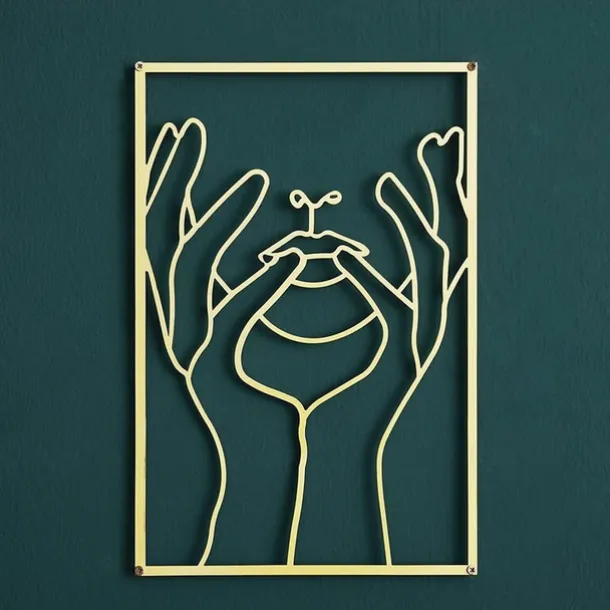 Metal Wall Decor Minimalist Abstract lady Wall Art Simple Line Drawing Wall Sculptures Modern Female Body Home Hanging Metal Wall Decor