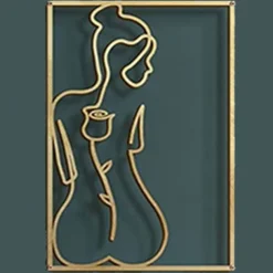 Metal Wall Decor Minimalist Abstract lady Wall Art Simple Line Drawing Wall Sculptures Modern Female Body Home Hanging Metal Wall Decor
