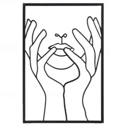 Metal Wall Decor Minimalist Abstract lady Wall Art Simple Line Drawing Wall Sculptures Modern Female Body Home Hanging Metal Wall Decor