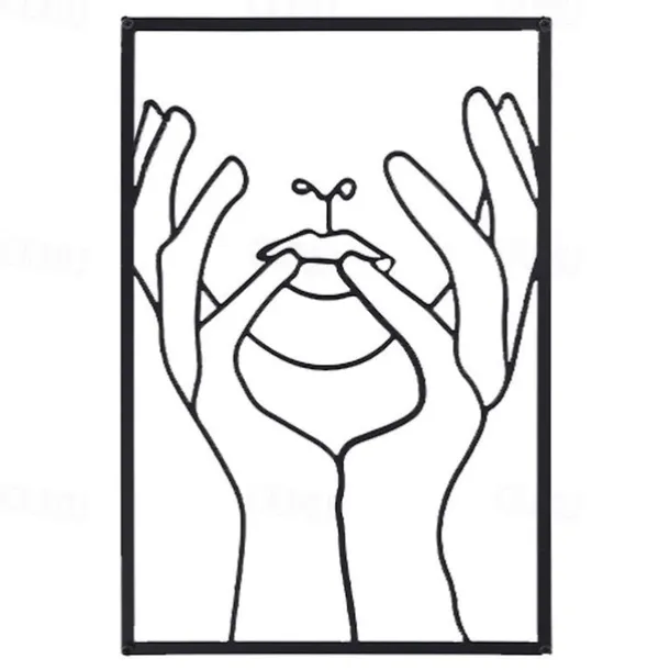 Metal Wall Decor Minimalist Abstract lady Wall Art Simple Line Drawing Wall Sculptures Modern Female Body Home Hanging Metal Wall Decor