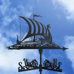 Metal Weather Vane Cock Decorated Weather Vane Iron Rooster Ornament for Roof Shack Indicating Wind Direction Yard Decor