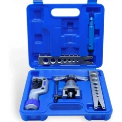 Metric Inch Orbital Flaring Tool Air Conditioning Flaring Tool for R407c/R410a with Pipe Cutter, 5-19MM, 3/16"-3/4"