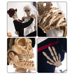 Mexican Day of the Dead Large Electric Decorative Item Halloween Amusement Park Haunted House Motion-Activated Skeleton Bride Decorative Prop