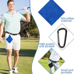 Microfiber Golfs Towel with Telescopic Rope Towels Washcloth Water Absorption Golfs Towel Golfs Accessories