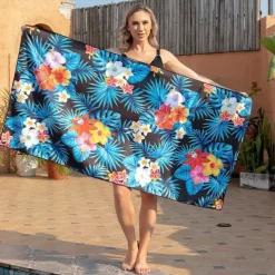 Microfiber Sand Free Beach Towel Quick Dry Super Absorbent Large Towels Blanket for Travel Pool Swimming Bath Camping Yoga Girls Women Men Adults