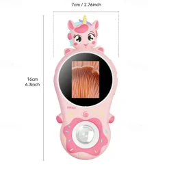 Microscope for Kids, Educational Science Kit Toys Portable Handheld Magnifying Glass, Macro Fixed Focus Digital Kid Microscopes Up to 500x Magnification,4X Zoom, Interactive Learning