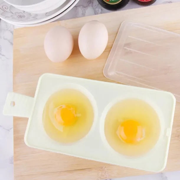 Microwave Egg Cooker, Poached Egg Egg Boiler Cute Double Egg Quick Egg Boiler Kitchen Cooking Gadgets