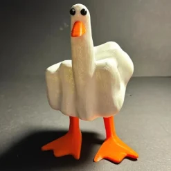 Middle Finger Duck Figurines Funny Duck You Figurine, Rude Duck Figurine Middle Finger Decor Duck Statue Middle Finger Statue Weird Decor Duck Decor