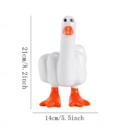 Middle Finger Duck Figurines Funny Duck You Figurine, Rude Duck Figurine Middle Finger Decor Duck Statue Middle Finger Statue Weird Decor Duck Decor