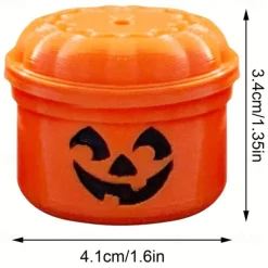 Mini Boo Bucket Halloween Decorations - Retro Plastic Trick-or-Treat Pails with Jack-O'-Lantern Faces, Orange, Purple, Green, Beige - Perfect for Candy, Snacks, and Home Decor, Halloween Decorations S