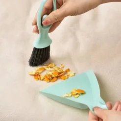 Mini Broom & Dustpan Set – Desktop Cleaning Brush for Keyboard, Drawers, Corners & Small Gaps, Household Cleaning Tool