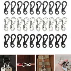 Mini Carabiner, EDC Survival Equipment, Snap Hook For Keychain Backpack Bottle, Outdoor Camping Accessories