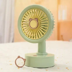 Mini Desktop Fan - Portable, Convenient Three-Speed Cooling Fan, Powerful Rechargeable Fan for Students, Home, Office, and Outdoor Use
