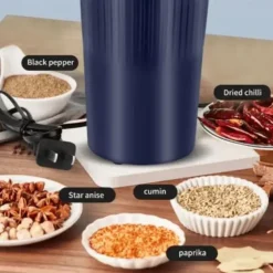 Mini Electric Coffee Grinder,Stainless Steel Grain Grinder and Coffee Mill - Kitchen Herb Grinder for Home Use