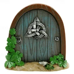 Mini Fairy Door Hand Made Cute Pink Mouse Hole Miniature Art Decor Sculpture