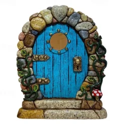 Mini Fairy Door Hand Made Cute Pink Mouse Hole Miniature Art Decor Sculpture