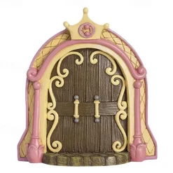 Mini Fairy Door Hand Made Cute Pink Mouse Hole Miniature Art Decor Sculpture