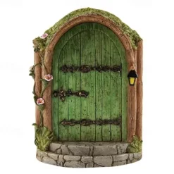 Mini Fairy Door Hand Made Cute Pink Mouse Hole Miniature Art Decor Sculpture