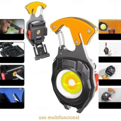 Mini LED Keychain Flashlight, JESWO Rechargeable COB LED Keychain Flashlight, Multi-Function, 550 Lumen Portable Camping Flashlights, 3 Light Modes, for Outdoor Lighting, Backup of Household