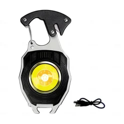 Mini LED Keychain Flashlight, JESWO Rechargeable COB LED Keychain Flashlight, Multi-Function, 550 Lumen Portable Camping Flashlights, 3 Light Modes, for Outdoor Lighting, Backup of Household