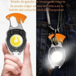 Mini LED Keychain Flashlight, JESWO Rechargeable COB LED Keychain Flashlight, Multi-Function, 550 Lumen Portable Camping Flashlights, 3 Light Modes, for Outdoor Lighting, Backup of Household