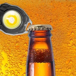 Mini LED Keychain Flashlight, JESWO Rechargeable COB LED Keychain Flashlight, Multi-Function, 550 Lumen Portable Camping Flashlights, 3 Light Modes, for Outdoor Lighting, Backup of Household