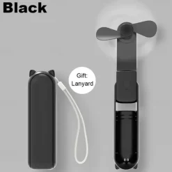 Mini Portable Fan: USB Rechargeable, Quiet Handheld/Desktop Design, Foldable for Office/Home, Powerful 3-Speeds, Ideal for Outdoor Travel, Doubles as Power Bank, Compact Pocket Size