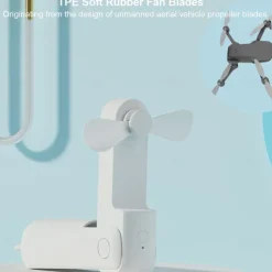 Mini Portable Fan: USB Rechargeable, Quiet Handheld/Desktop Design, Foldable for Office/Home, Powerful 3-Speeds, Ideal for Outdoor Travel, Doubles as Power Bank, Compact Pocket Size