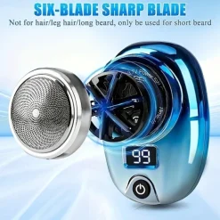 Mini Shaver Portable Electric Shaver, 2023 New Upgraded Pocket Shaver USB Mini Shaver Men's Rechargeable Waterproof Compact Electric Shaver Suitable For Home, Car, Travel